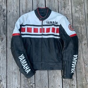 Vintage Yamaha Leather Motorcycle Jacket